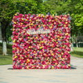 Vibrant Multicolored Artificial Flower Wall - The Epitome of Bold and Festive Style for Weddings and Events-VF-806